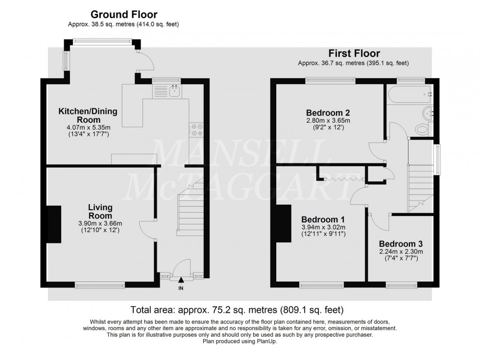 Floorplan for Dorset Avenue, East Grinstead, RH19