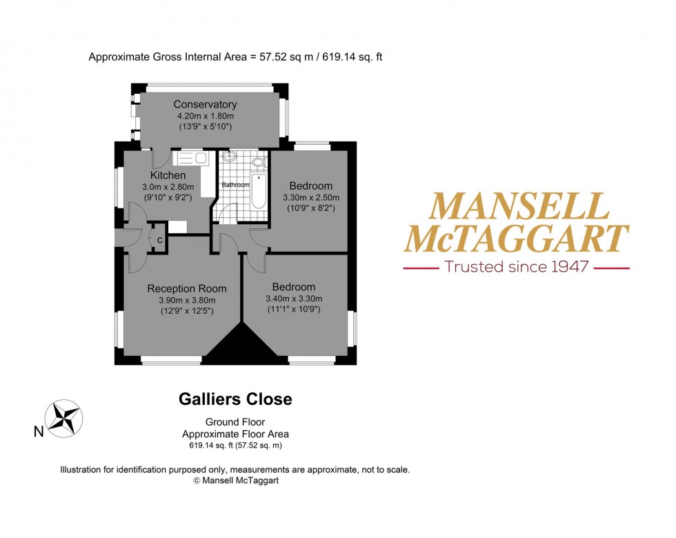 Floorplan for Galliers Close, Brighton, BN1