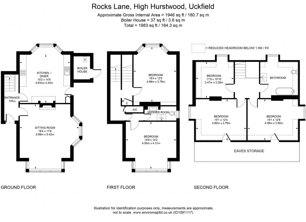 Floorplan for Rocks Lane, High Hurstwood, TN22