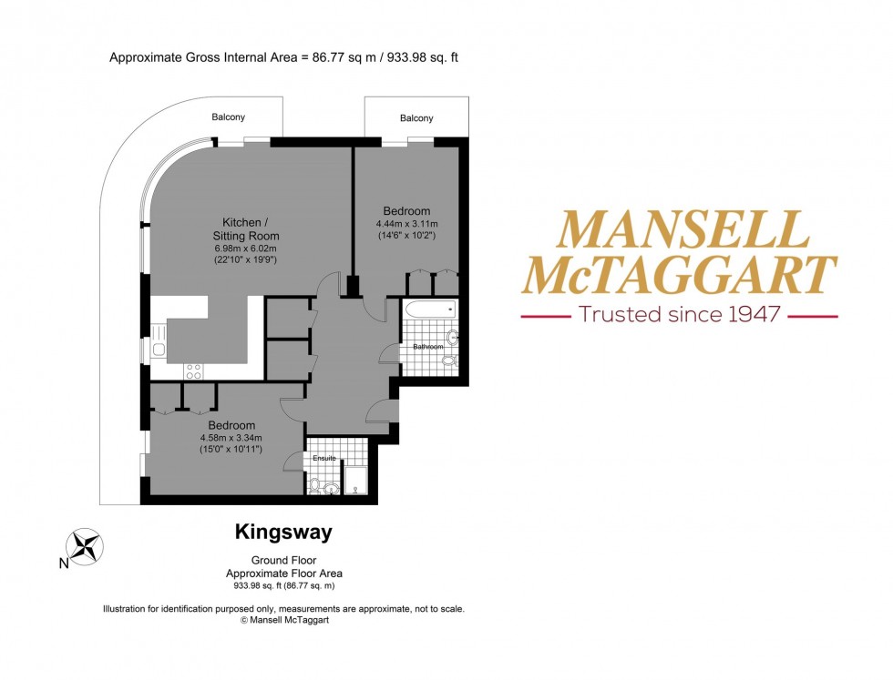 Floorplan for Kingsway, Hove, BN3