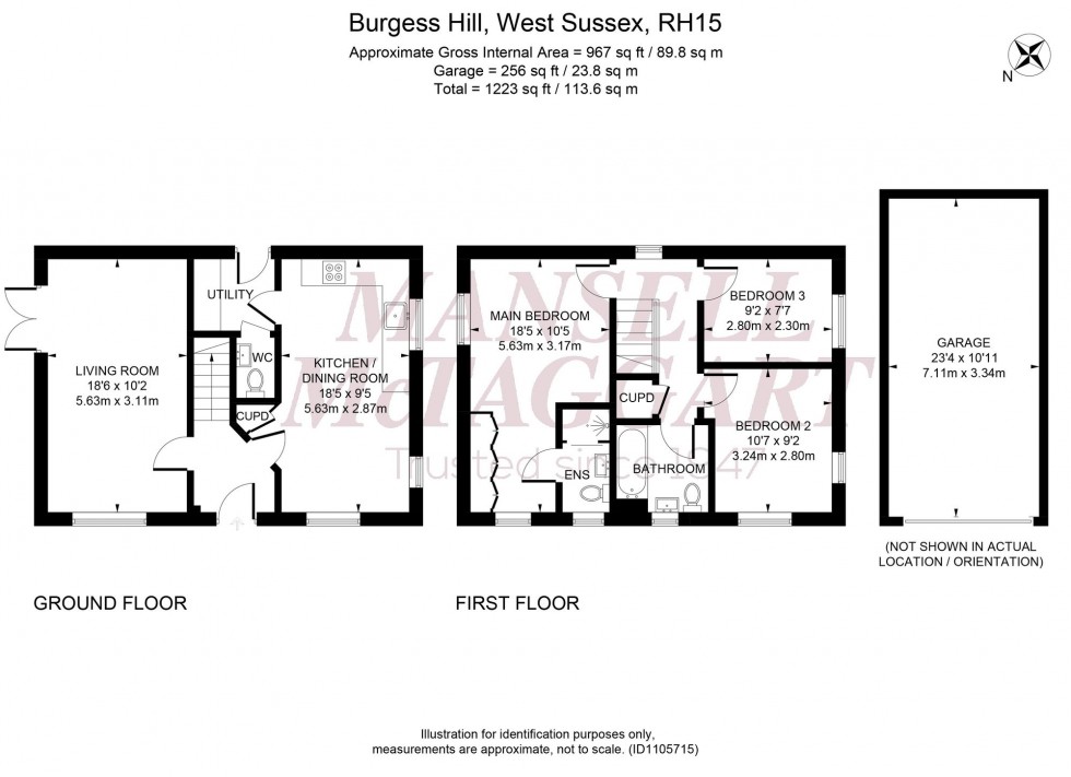 Floorplan for Rhea Close, Burgess Hill, RH15