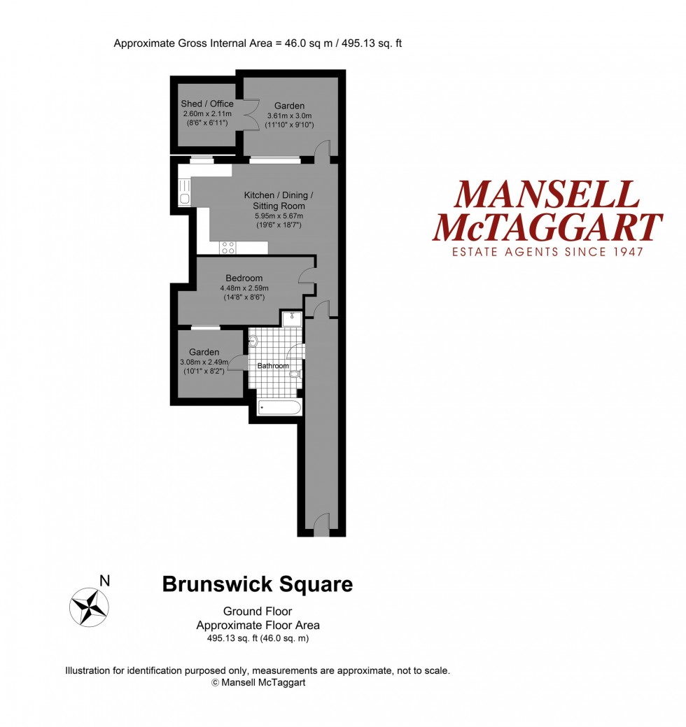 Floorplan for Brunswick Square, Hove, BN3