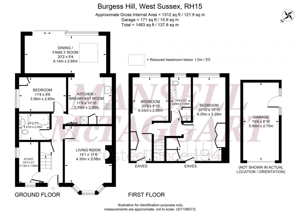 Floorplan for Noel Rise, Burgess Hill, RH15