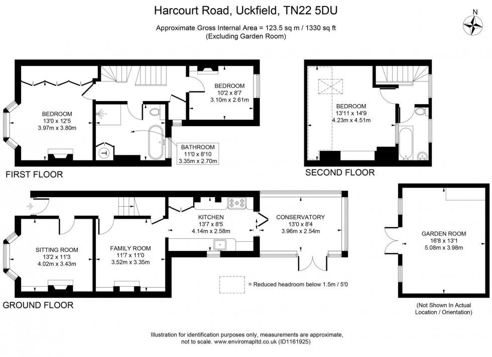 Floorplan for Harcourt Road, Uckfield, TN22