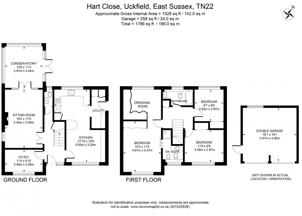 Floorplan for Hart Close, Uckfield, TN22