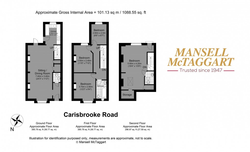 Floorplan for Carisbrooke Road, Brighton, BN2