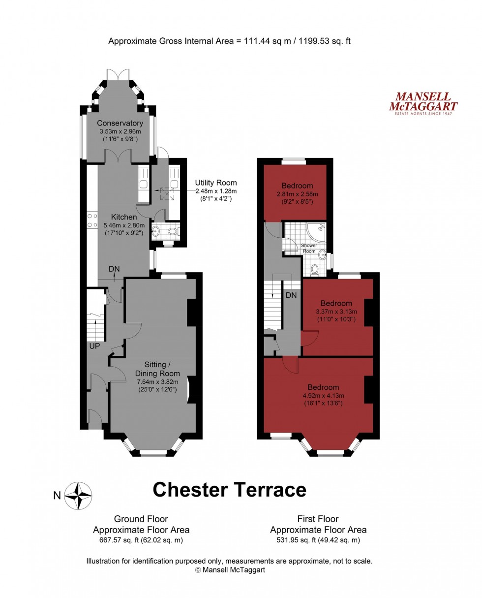 Floorplan for Chester Terrace, Brighton, BN1