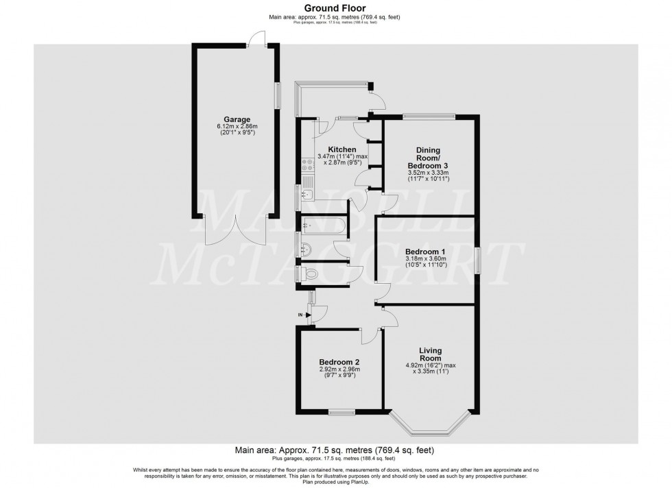 Floorplan for Heathcote Drive, East Grinstead, RH19