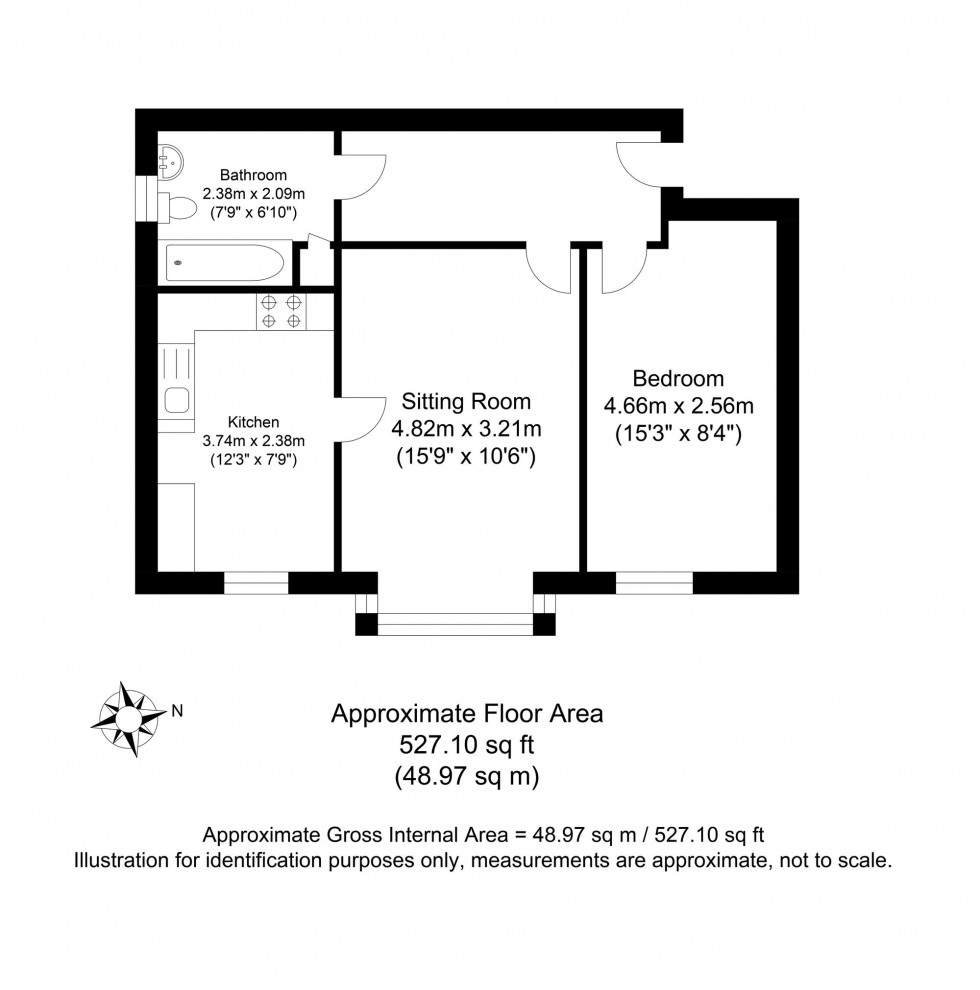 Floorplan for Warren Drive, Lewes, BN7