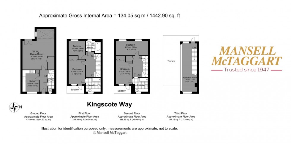 Floorplan for Kingscote Way, Brighton, BN1