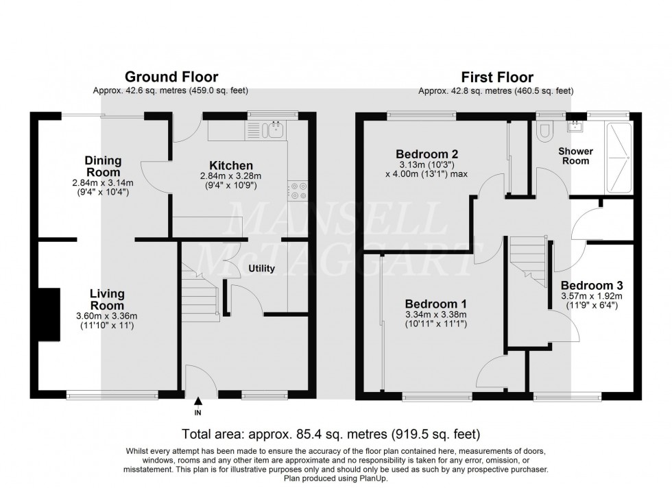 Floorplan for Rother Crescent, Crawley, RH11