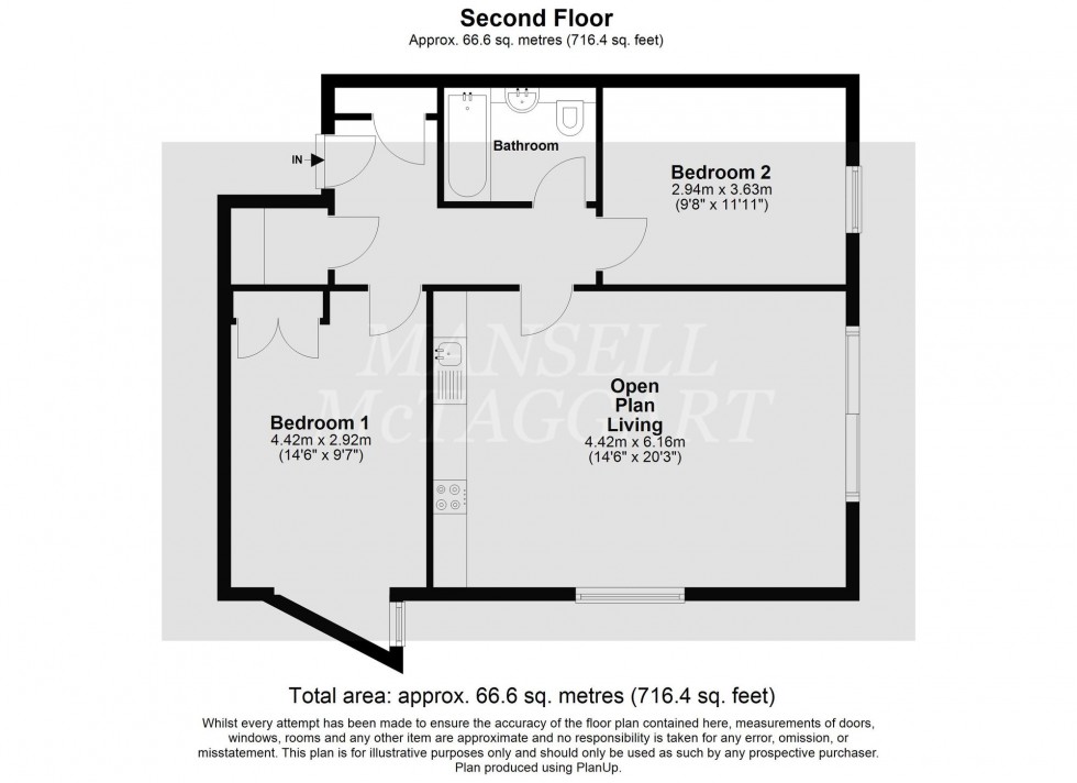 Floorplan for Tower Close, East Grinstead, RH19