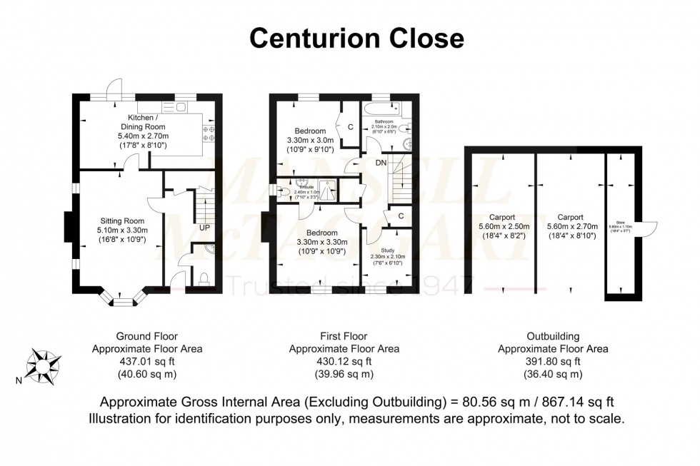 Floorplan for Centurion Close, Billingshurst, RH14