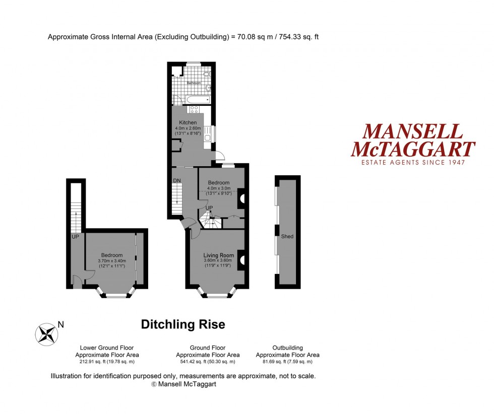 Floorplan for Ditchling Rise, Brighton, BN1