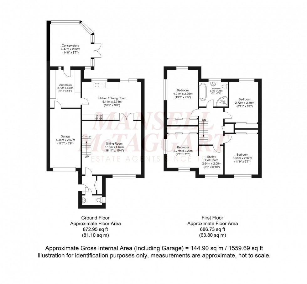 Floorplan for Falklands Drive, Horsham, RH13