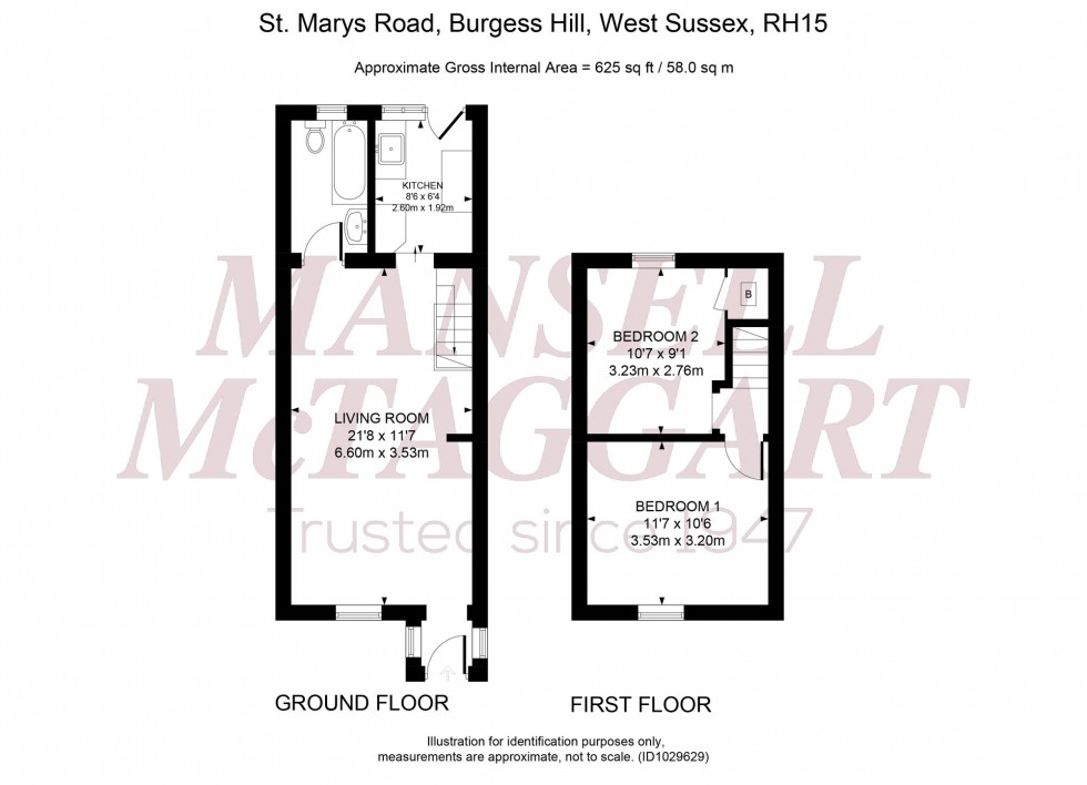 Floorplan for St. Marys Road, Burgess Hill, RH15