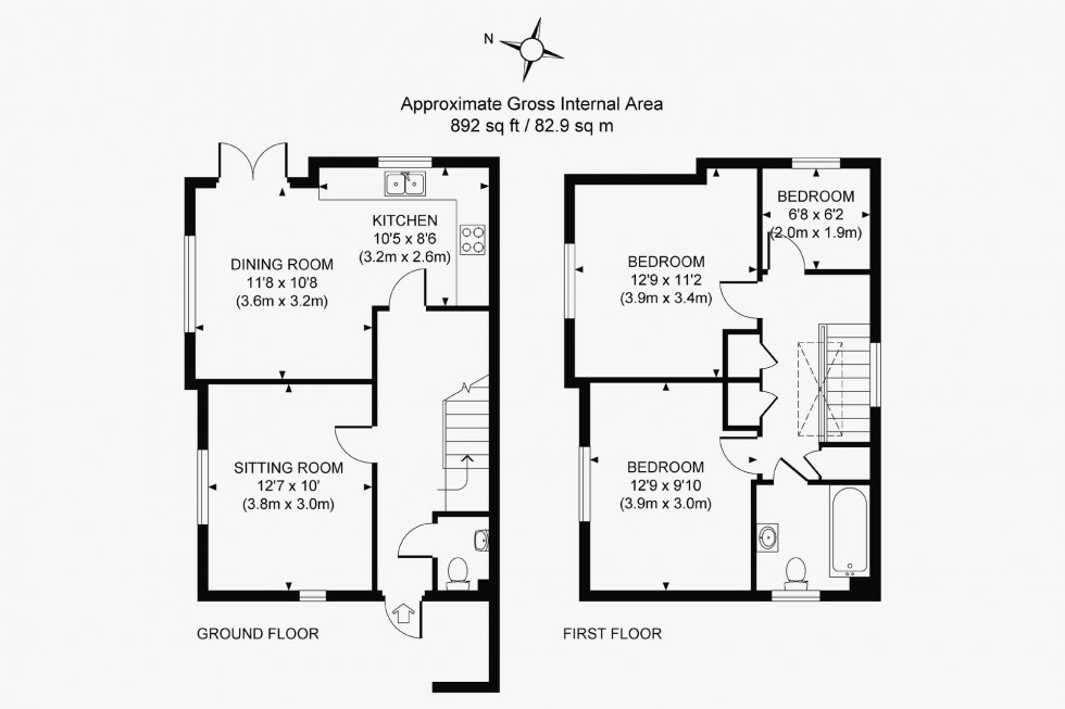 Floorplan for Kents Mews, Haywards Heath, RH16