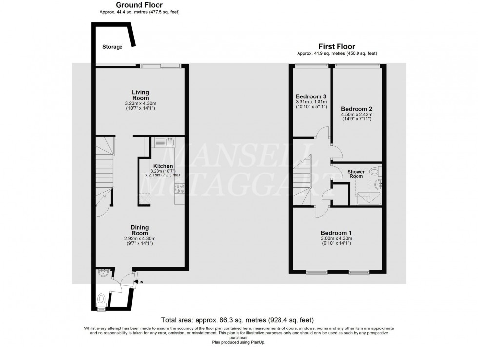 Floorplan for Borage Close, Crawley, RH11