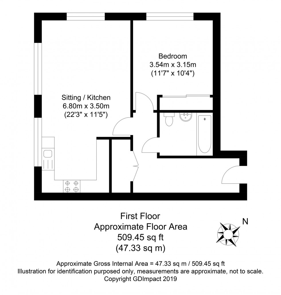 Floorplan for Arundale Walk, Horsham, RH12