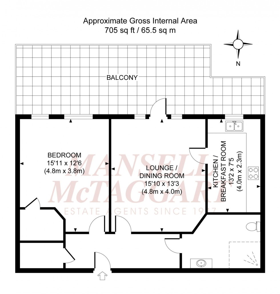 Floorplan for The Brow, Corbett Court The Brow, RH15