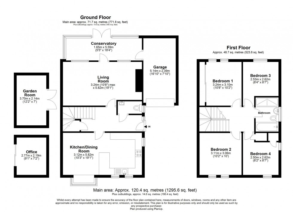 Floorplan for Wolstonbury Close, Crawley, RH11