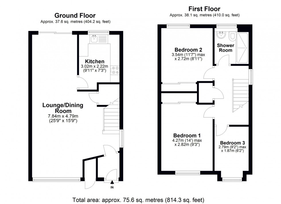 Floorplan for Cavalier Way, East Grinstead, RH19