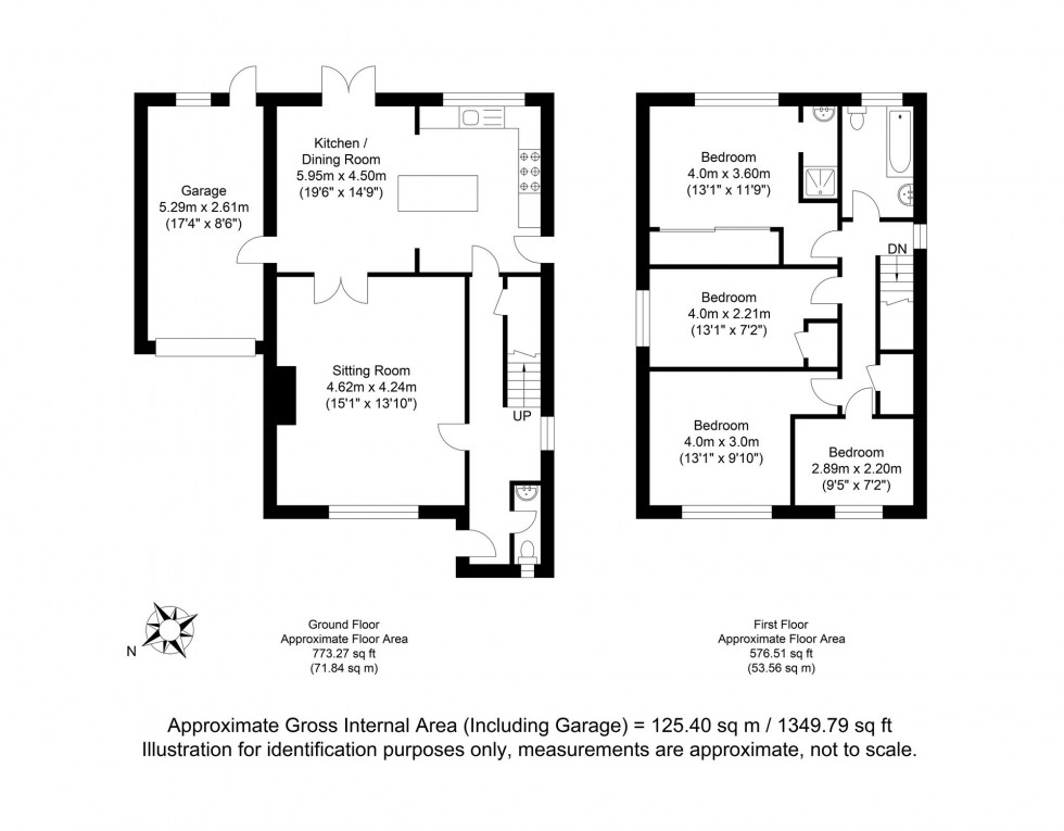 Floorplan for Oliver Close, Crowborough, TN6