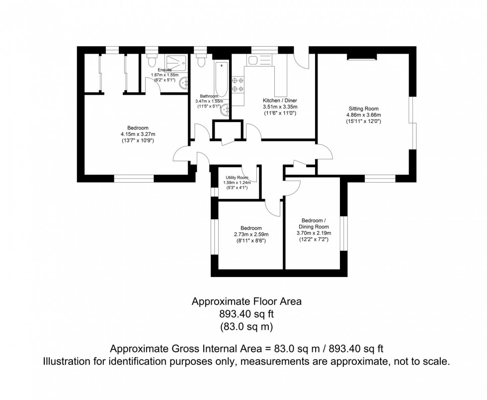 Floorplan for The Glebelands, Crowborough, TN6