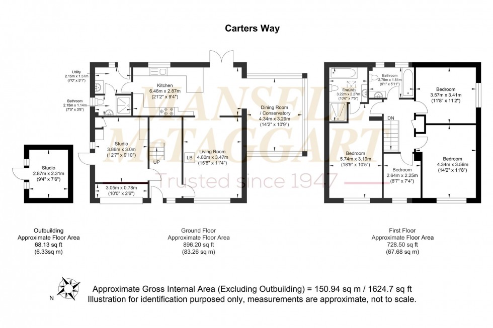 Floorplan for Carters Way, Wisborough Green, RH14