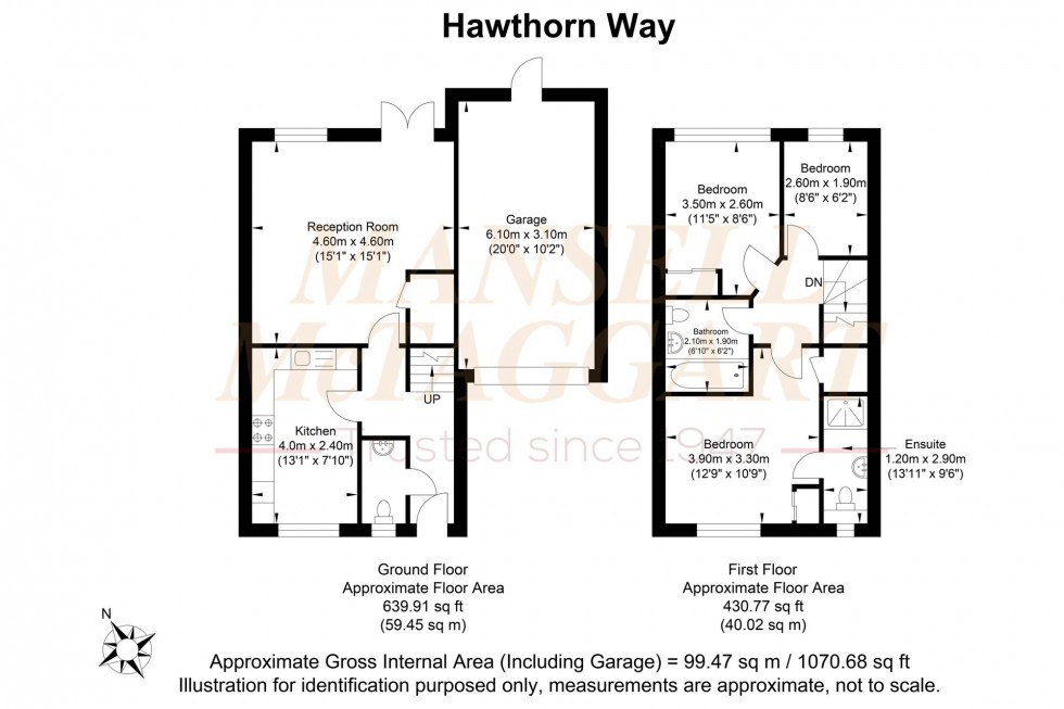 Floorplan for Hawthorn Way, Billingshurst, RH14