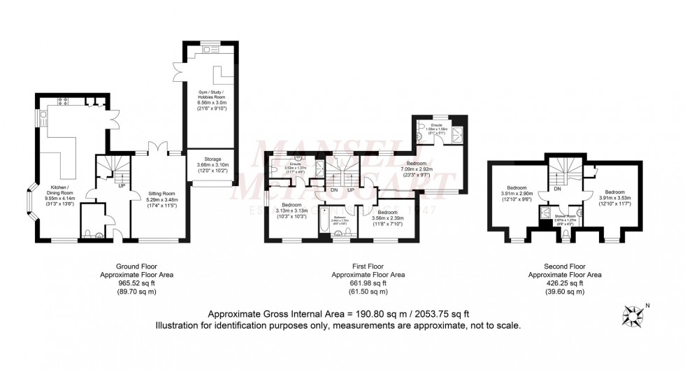 Floorplan for Heydon Way, Broadbridge Heath, RH12