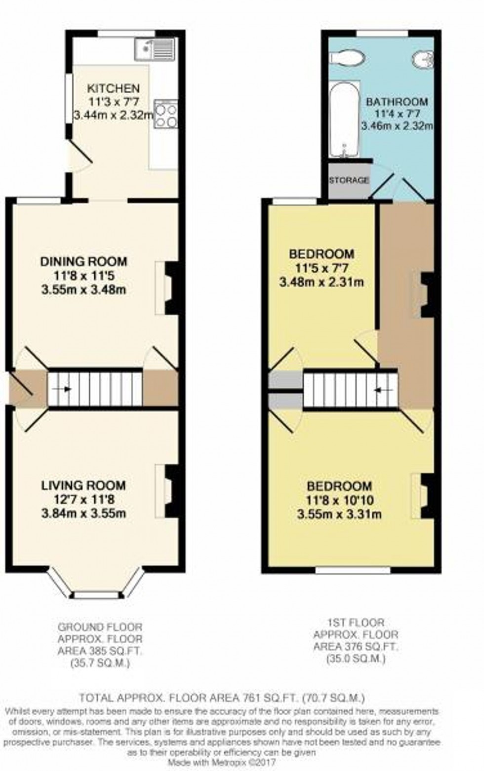 Floorplan for Cambrian Road, Tunbridge Wells, TN4