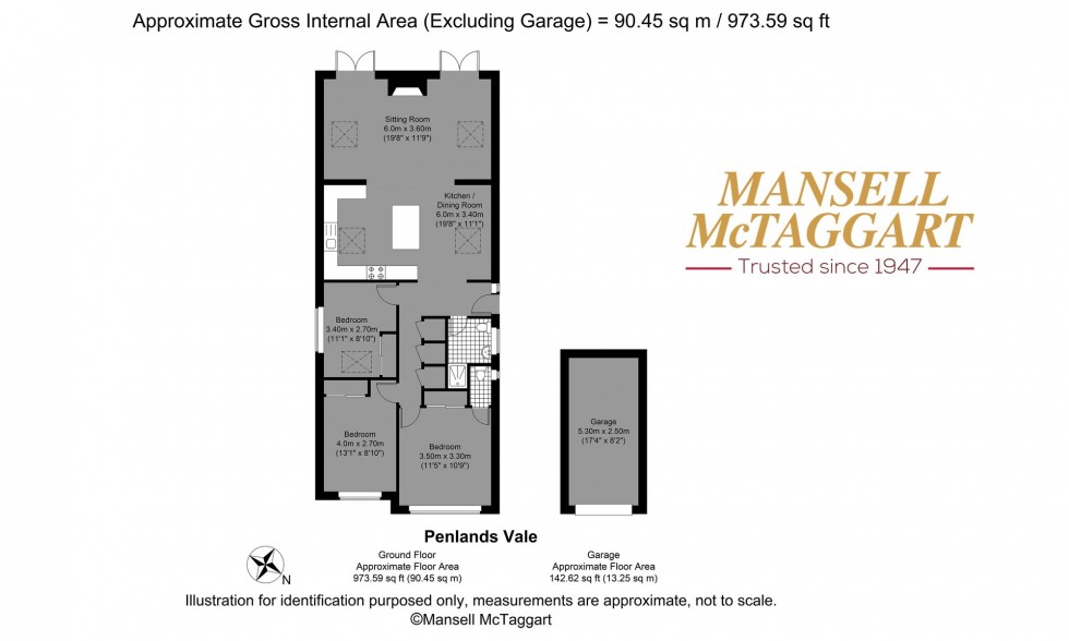 Floorplan for Penlands Vale, Steyning, BN44