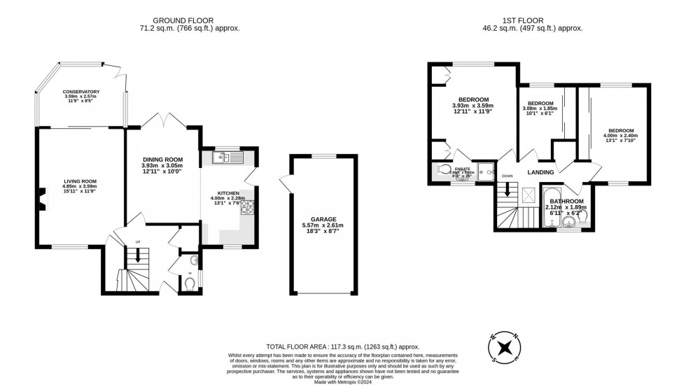 Floorplan for Mallard Close, Horley, RH6