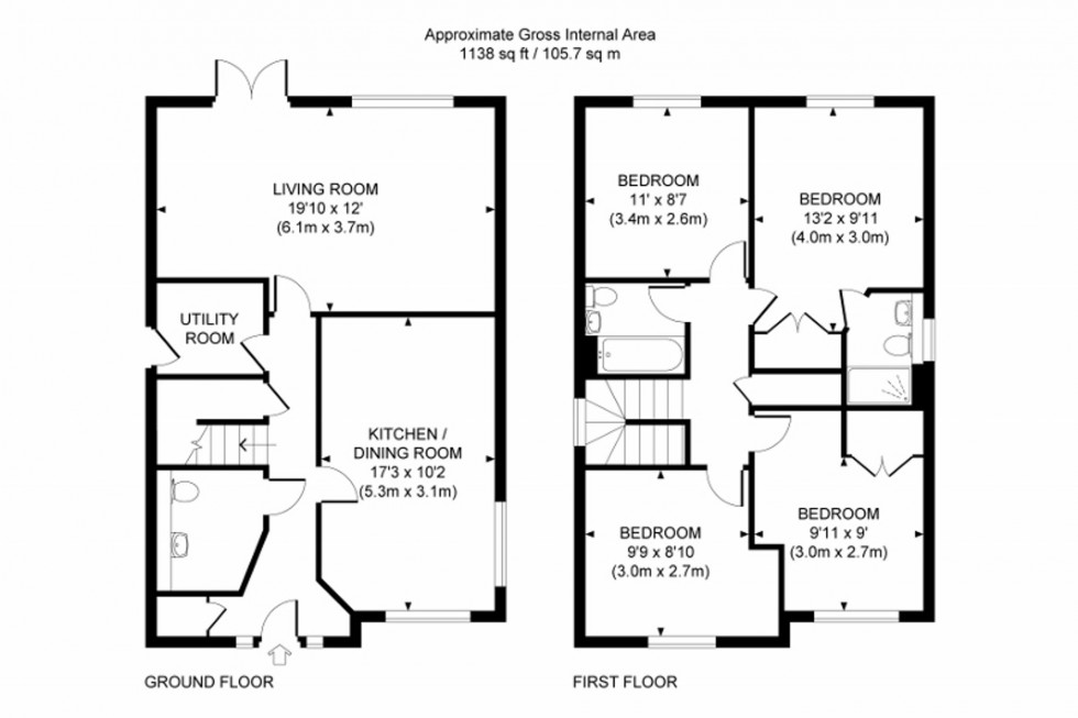 Floorplan for Charters Gate Way, Wivelsfield Green, RH17