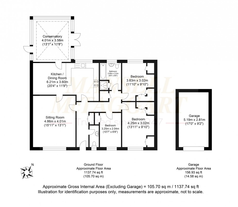 Floorplan for Crowhurst Crescent, Storrington, RH20