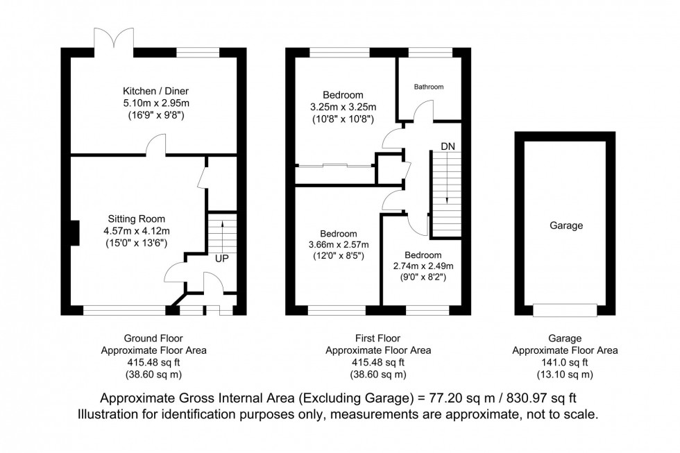 Floorplan for Trenches Road, Crowborough, TN6