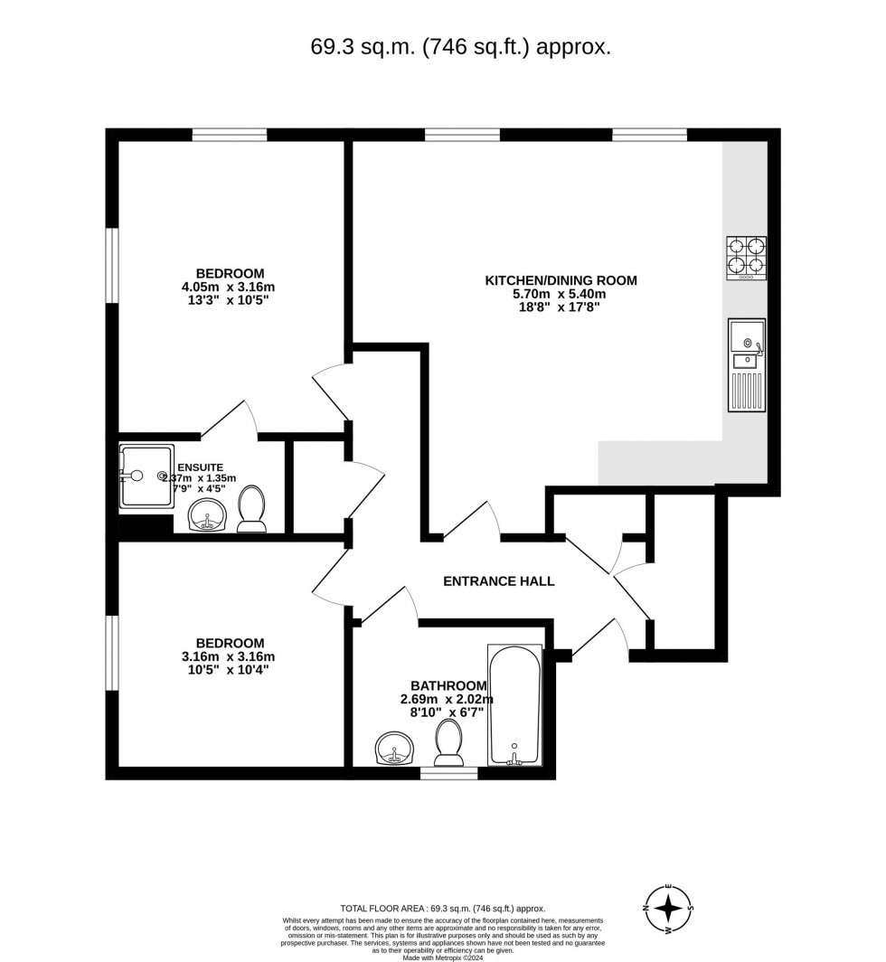 Floorplan for Somerley Drive, Crawley, RH10