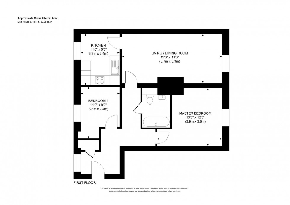 Floorplan for Syresham Gardens, The Priory Syresham Gardens, RH16