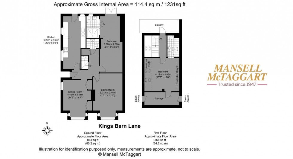 Floorplan for Kings Barn Lane, Steyning, BN44