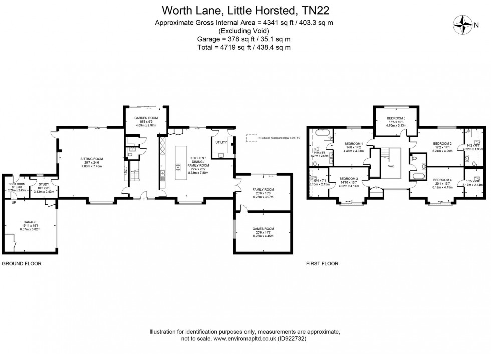 Floorplan for Oakview Place, Worth Farm, TN22