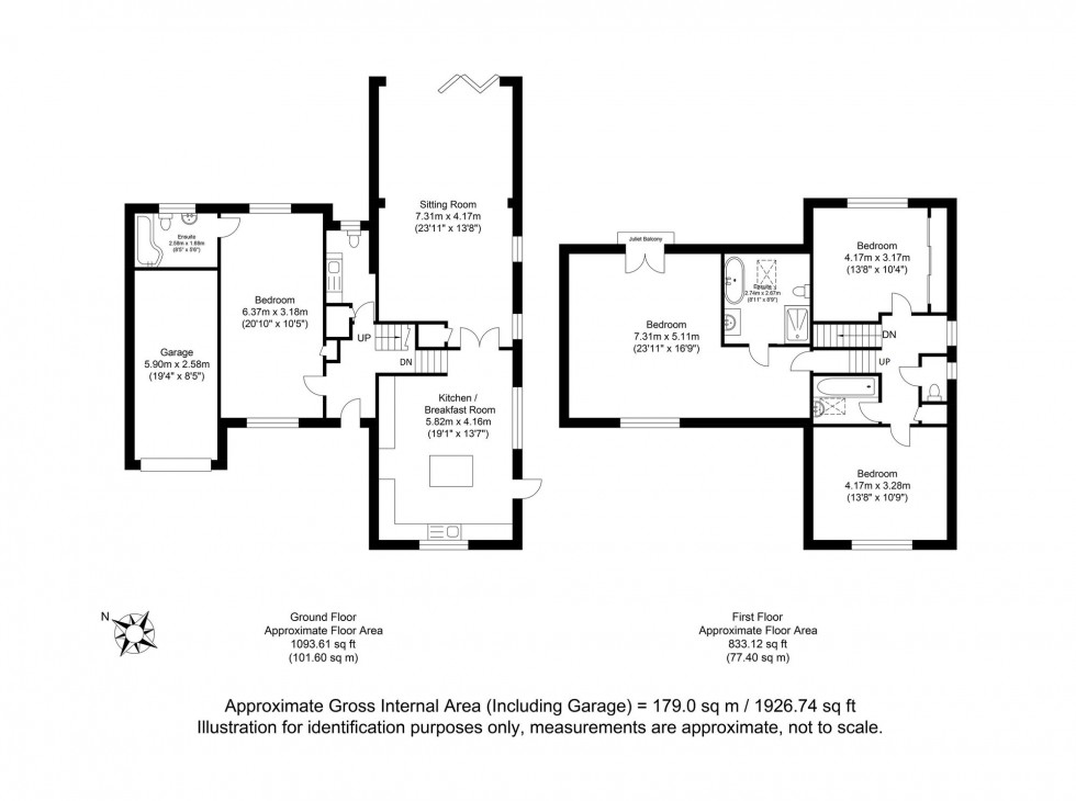 Floorplan for Cranedown, Lewes, BN7