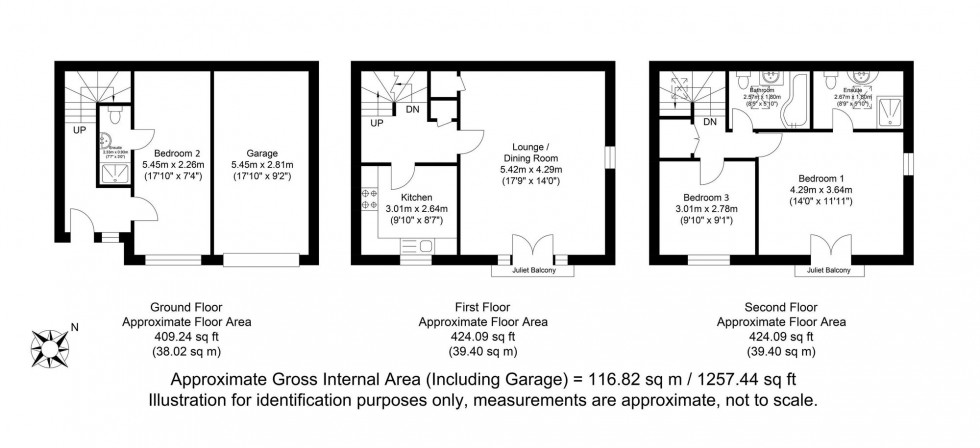 Floorplan for Wallands Park Rise, Lewes, BN7