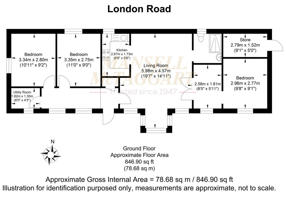 Floorplan for London Road, East Hoathly, BN8