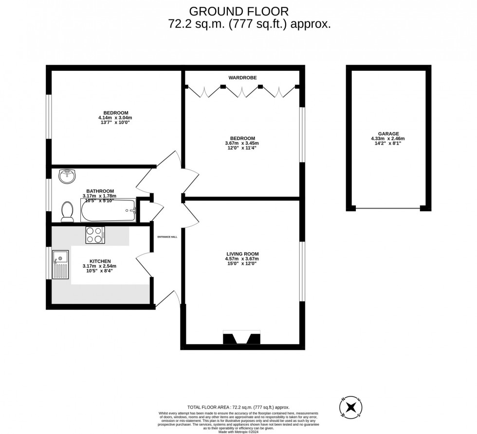 Floorplan for Moat Road, East Grinstead, RH19