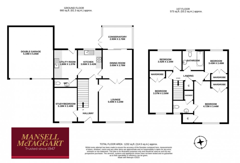 Floorplan for Dunlop Close, Sayers Common, BN6