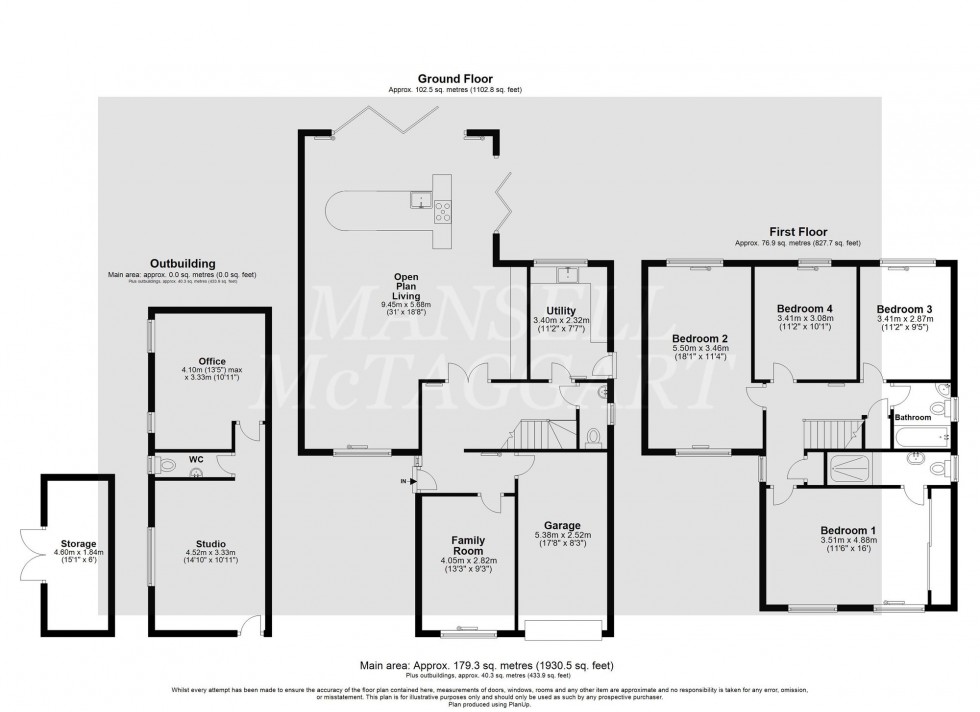 Floorplan for Hexham Close, Worth, RH10