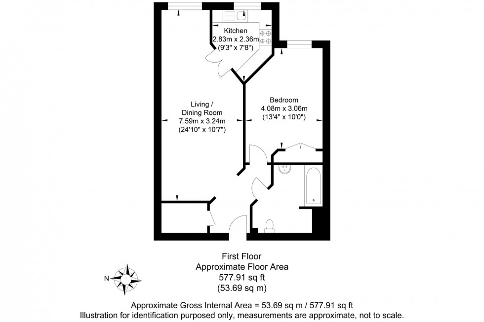 Floorplan for Massetts Road, Wavertree Court, RH6