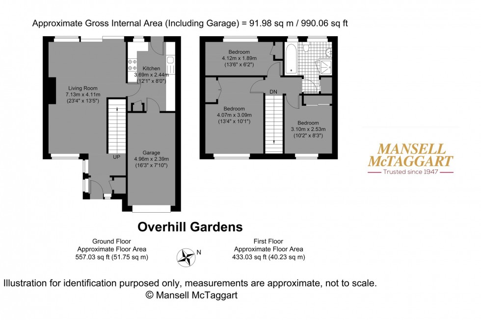 Floorplan for Overhill Gardens, Brighton, BN1