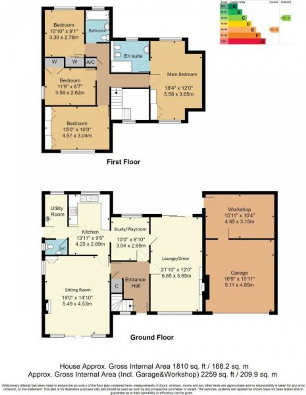 Floorplan for Goldsmiths Avenue, Crowborough, TN6